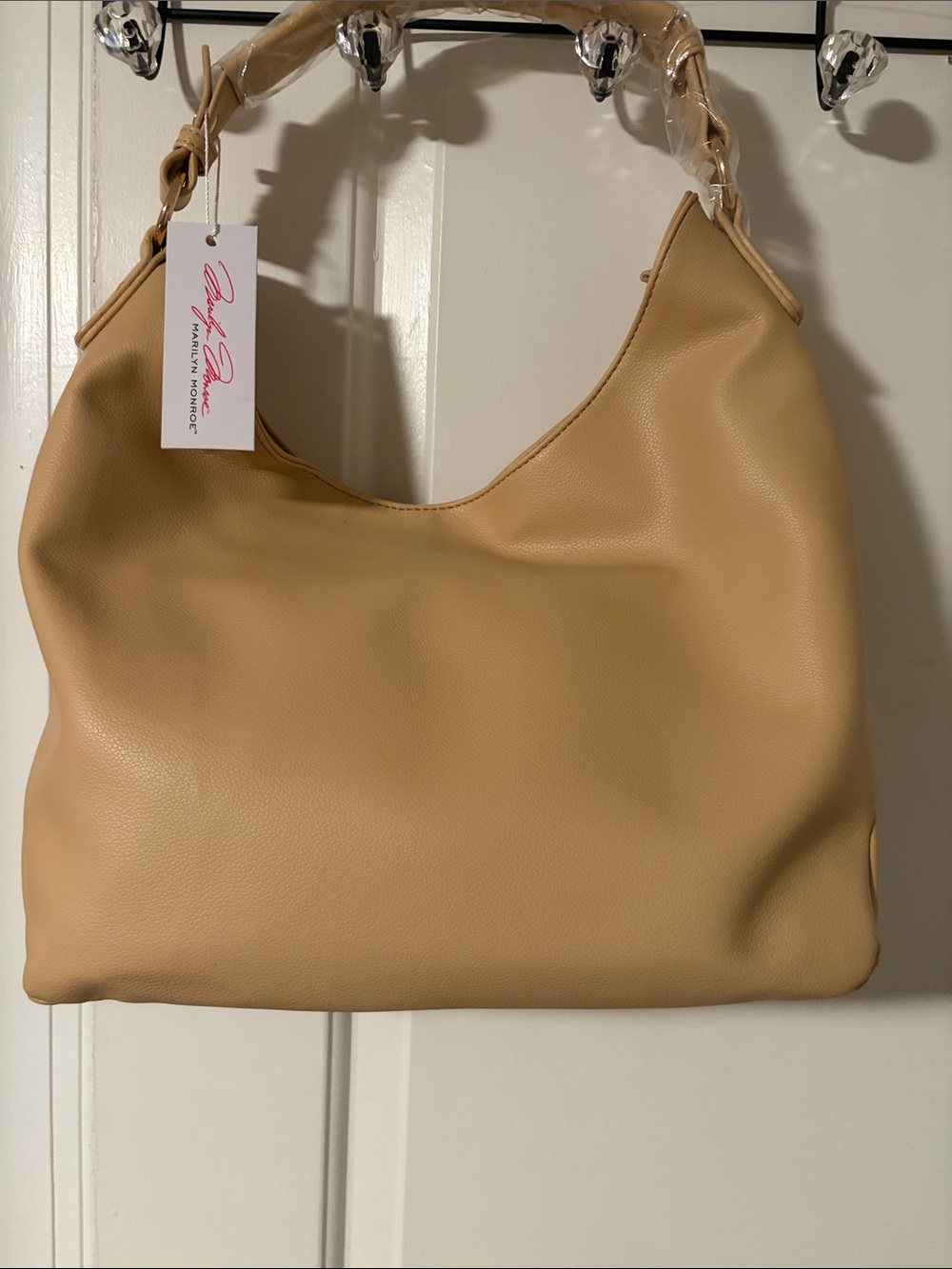 Marilyn Monroe Tan Shoulder Hobo Bag..13 wide x 10 tall